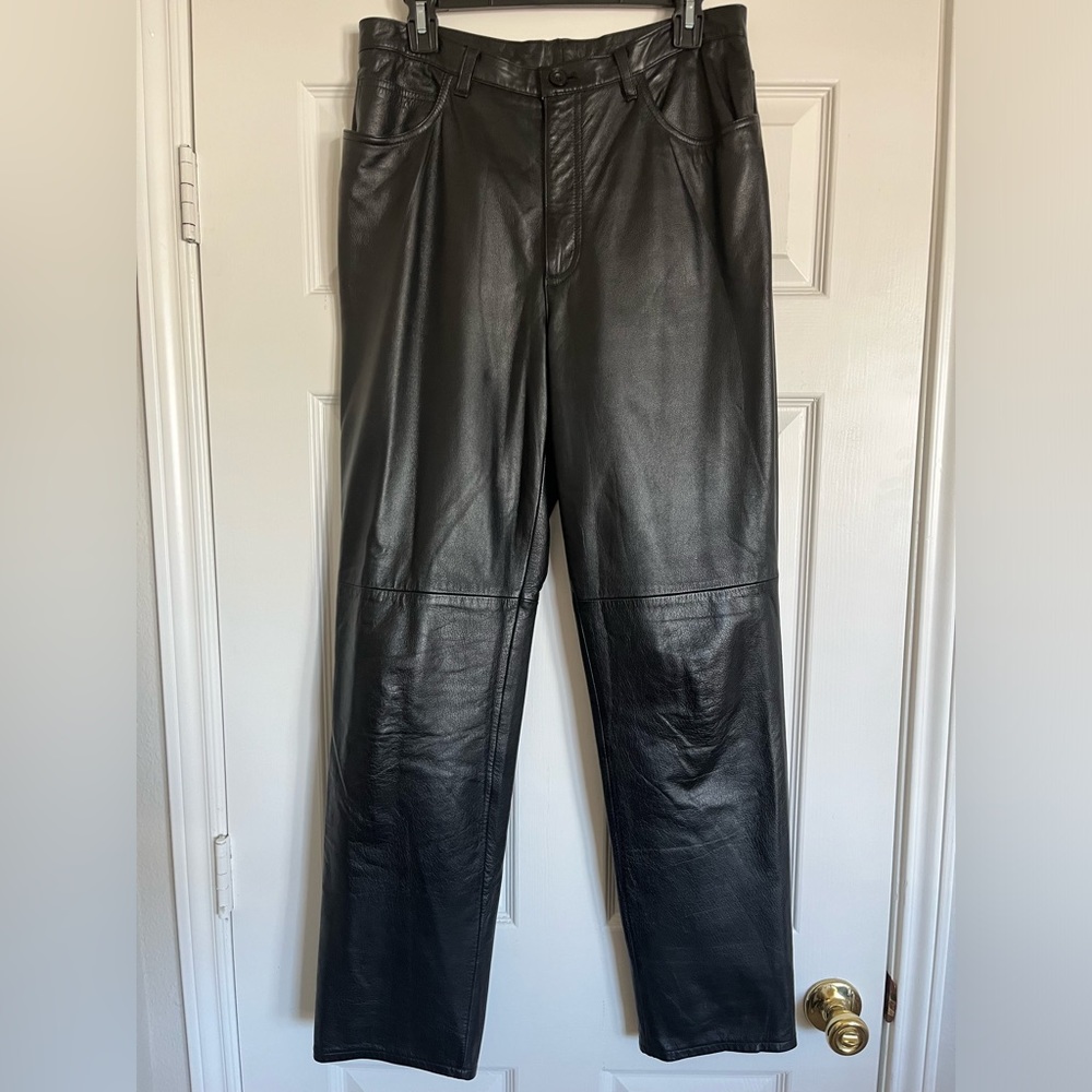 Jones New York Sport 💯% Genuine Leather Pants Vintage Size 12